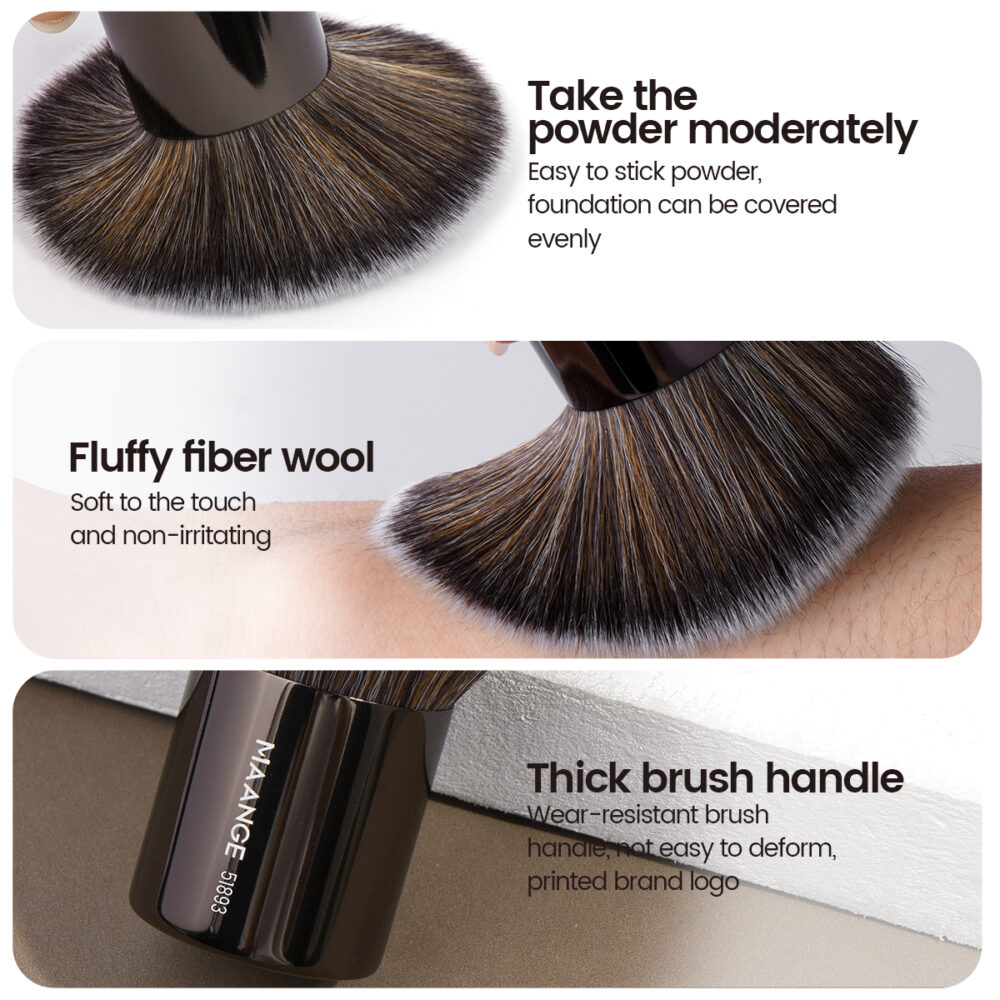 Slanted head short handle makeup brush - Image 4