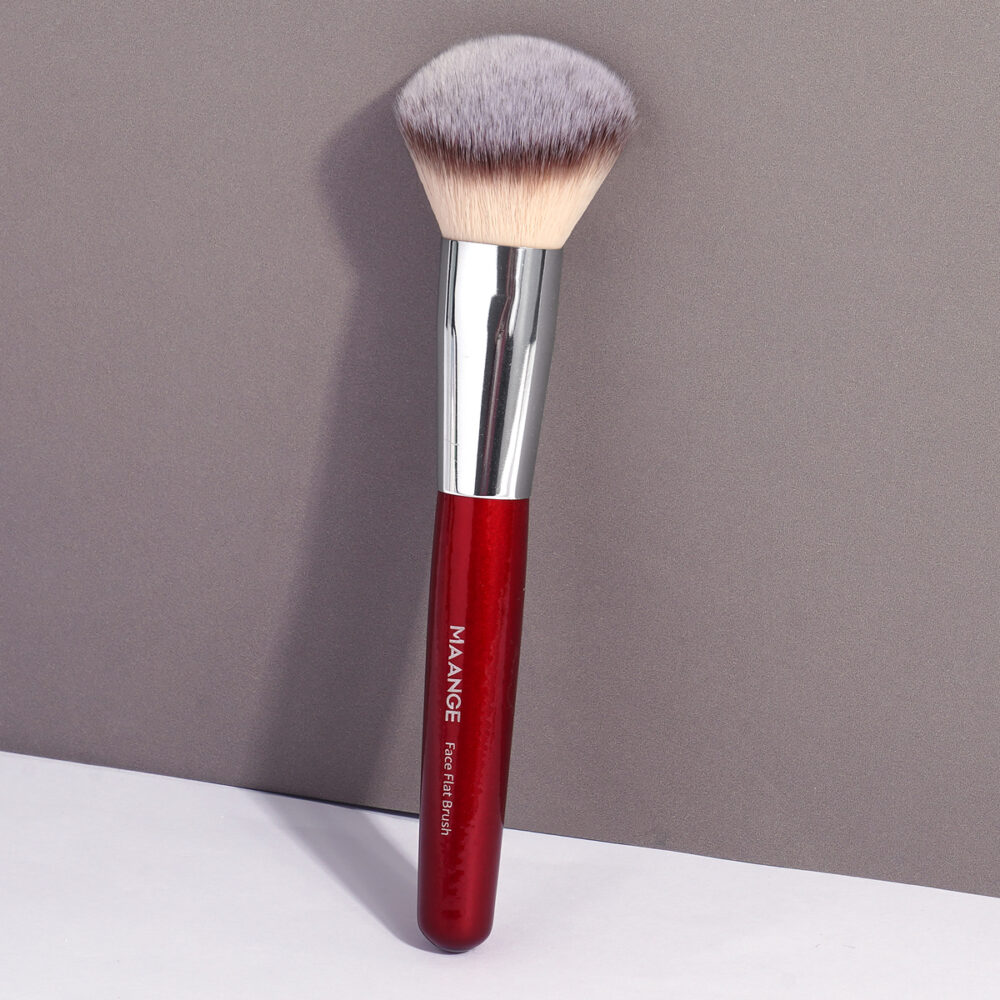 Single wine red foundation makeup brush with box - Image 2