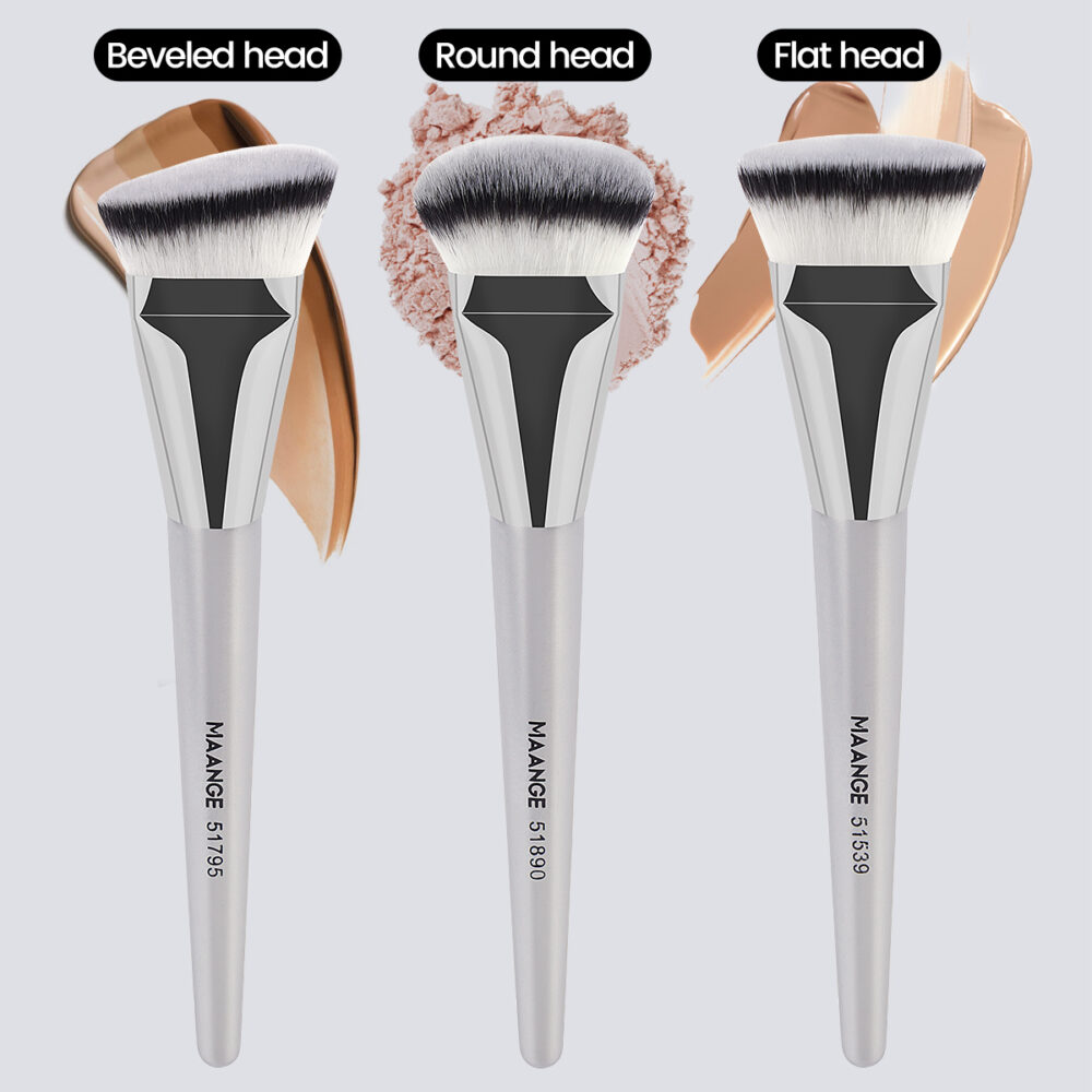 3 pcs large foundation makeup brush set with box - Image 2