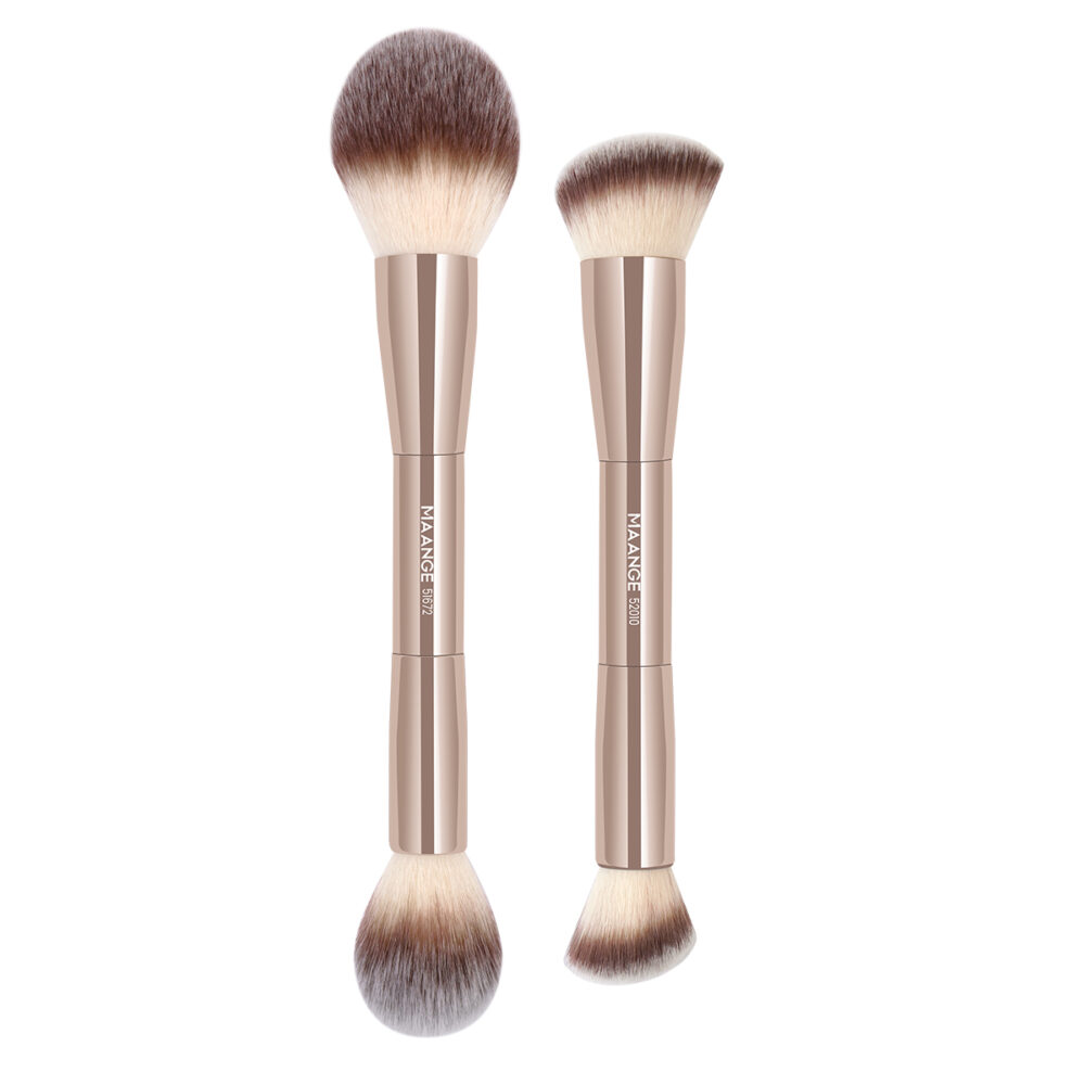 2 pcs aluminum handle double-ended makeup brush set - Image 8