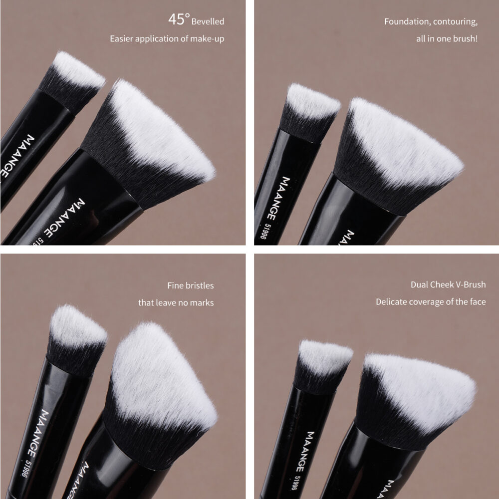 4 pcs conical plastic handle makeup brush set - Image 2