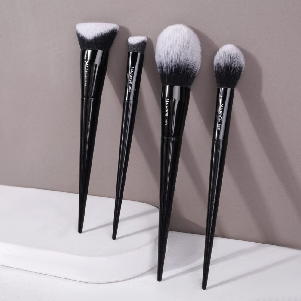 4 pcs conical plastic handle makeup brush set - Image 7