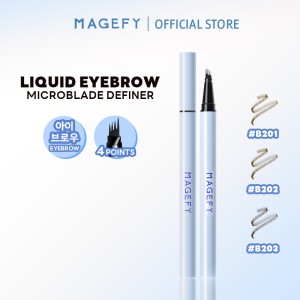 MAGEFY Waterproof & Smudge-Proof 4-Prong Liquid Brow Pen Smooth Application Long-Lasting Color - 图片 2