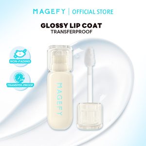 MAGEFY Clear Glossy Lip Lacquer | Non-Fading & Transfer-Resistant | Hydrating & Non-Sticky | Waterproof with Plumping Shine