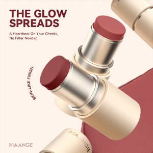 MAANGE Multi-Blush & Lip Stick Smooth Blendable Formula Natural Finish & High Pigment - 图片 2