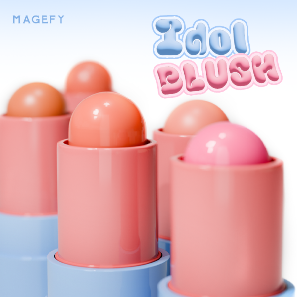 MAGEFY Multi-Blush & Lip Stick Hydrating Formula Soft-Matte Finish Natural Look with Brightening & Contouring Effects