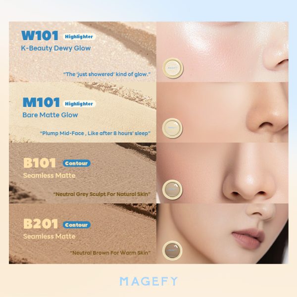 MAGEFY Bronzing Powder Silky Smooth & Natural Matte Long-Lasting & Blendable Soft High-Pigment Formula