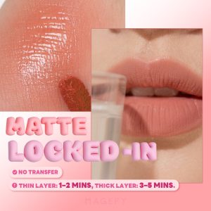 MAGEFY Matte Transfer-Proof Lip Lacquer Waterproof & Fade-Resistant Long-Wearing & Non-Drying Formula - 图片 2