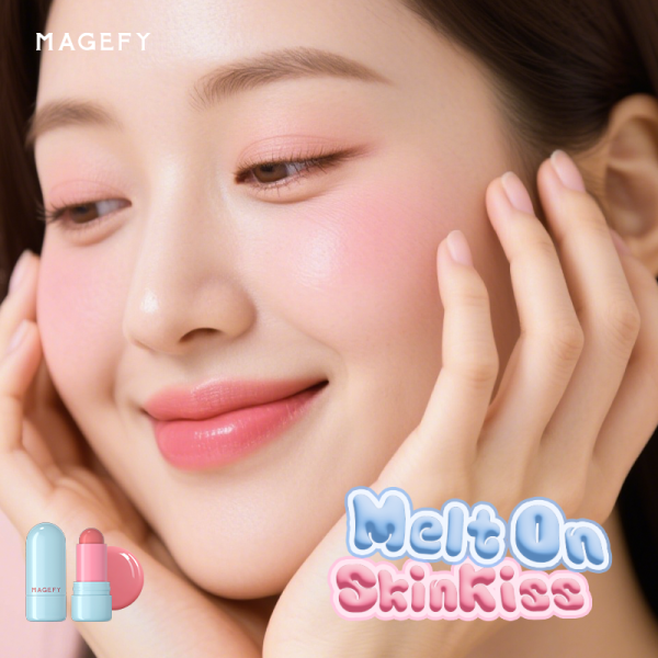 MAGEFY Multi-Blush & Lip Stick Hydrating Formula Soft-Matte Finish Natural Look with Brightening & Contouring Effects