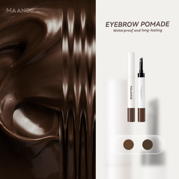 MAANGE Cream 2-in-1 Brow Pomade Natural & Long-Lasting Finish Smooth Waterproof & Sweat-Resistant Smudge-Proof & Clump-Free
