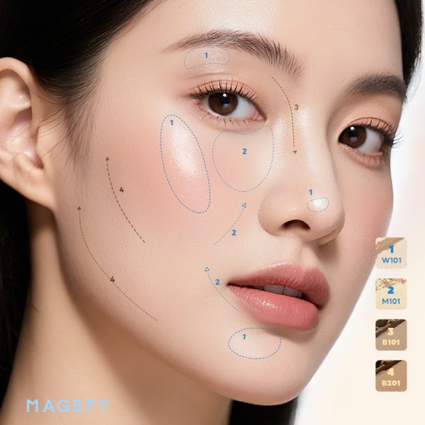 MAGEFY Bronzing Powder Silky Smooth & Natural Matte Long-Lasting & Blendable Soft High-Pigment Formula