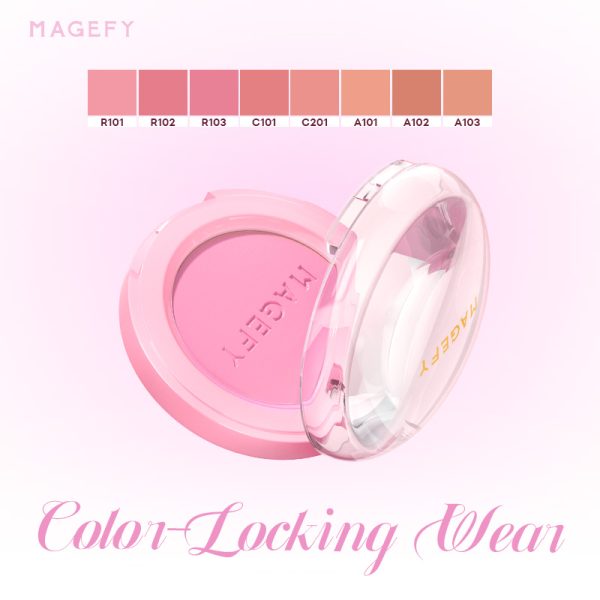 MAGEFY Highly-Pigmented Blush Natural & Long-Lasting Finish Soft Powder with Natural Organic Colorants