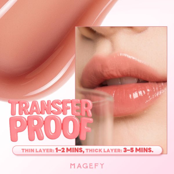 MAGEFY Mirror Gloss Lip Lacquer Non-Fading & Transfer-Resistant Non-Sticky & Hydrating Waterproof Formula