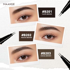 MAANGE Ultra-Slim Duo-Tip Liquid Brow Pen Long-Lasting Pigment Waterproof & Smudge-Resistant - 图片 5