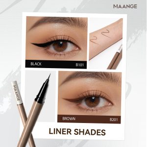 MAANGE Ultra-Fine Waterproof Eyeliner (Black) Even Application Long-Lasting & Natural Look - 图片 3