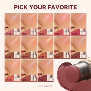 MAANGE Multi-Blush & Lip Stick Smooth Blendable Formula Natural Finish & High Pigment - 图片 5