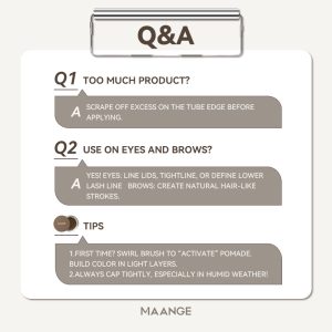 MAANGE Smudge-Proof Gel Brow Gel & Eyeliner Highly Pigmented Long-Lasting  Multi-Use - 图片 7