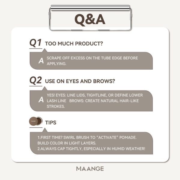 MAANGE Smudge-Proof Gel Brow Gel & Eyeliner Highly Pigmented Long-Lasting Multi-Use