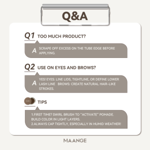 MAANGE Smudge-Proof Gel Brow Gel & Eyeliner Highly Pigmented Long-Lasting  Multi-Use - 图片 7