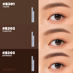 MAGEFY Waterproof & Smudge-Proof 4-Prong Liquid Brow Pen Smooth Application Long-Lasting Color - 图片 4