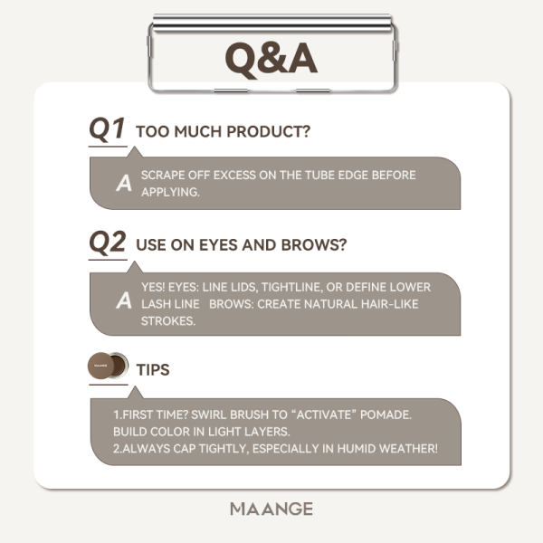 MAANGE Smudge-Proof Gel Brow Gel & Eyeliner Highly Pigmented Long-Lasting  Multi-Use