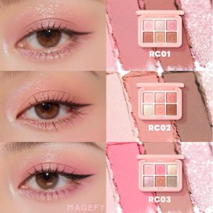 MAGEFY Face Palette Silky Blendable Powder Long-Lasting Pigment All-in-One Compact for Travel - 图片 5