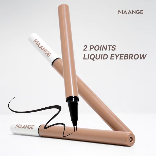 MAANGE Ultra-Slim Duo-Tip Liquid Brow Pen Long-Lasting Pigment Waterproof & Smudge-Resistant
