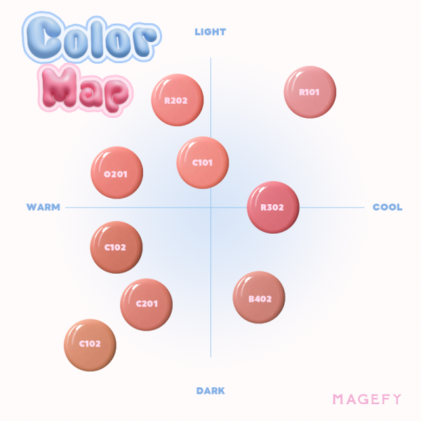 MAGEFY Multi-Blush & Lip Stick Hydrating Formula Soft-Matte Finish Natural Look with Brightening & Contouring Effects