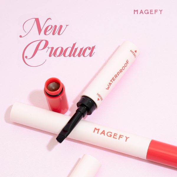 MAGEFY Cream Brow Pomade 2-in-1 Formula Fade, Water & Sweat Resistant Smudge & Clump Free