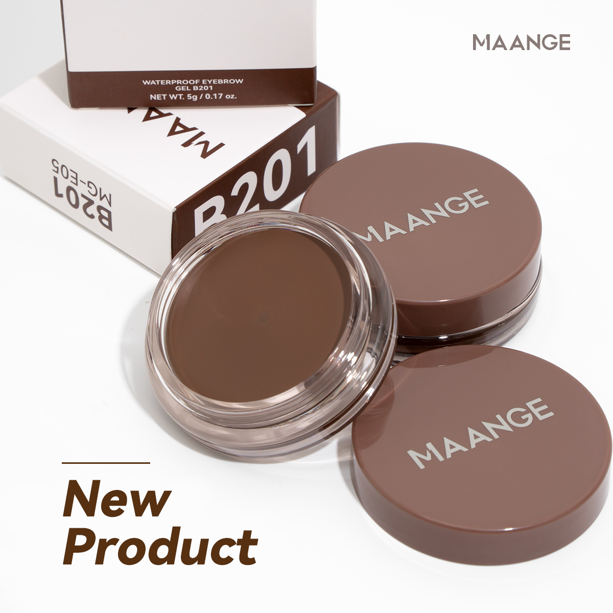 MAANGE Smudge-Proof Gel Brow Gel & Eyeliner Highly Pigmented Long-Lasting  Multi-Use - 图片 8