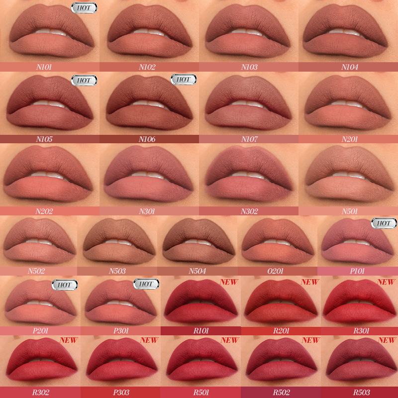 MAANGE Transfer-Proof Matte Lipstick Waterproof Fade-Resistant & Non-Drying High-Pigment & Lightweight - 图片 9