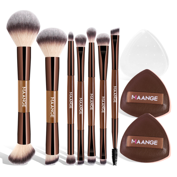 MAANGE 7 Double-headed Makeup Brushes air Cushion Powder Puff Foundation Cosmetics Brushes Double Sided Makeup Powder Brush