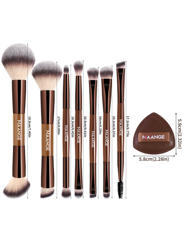 MAANGE 7 Double-headed Makeup Brushes air Cushion Powder Puff Foundation Cosmetics Brushes Double Sided Makeup Powder Brush