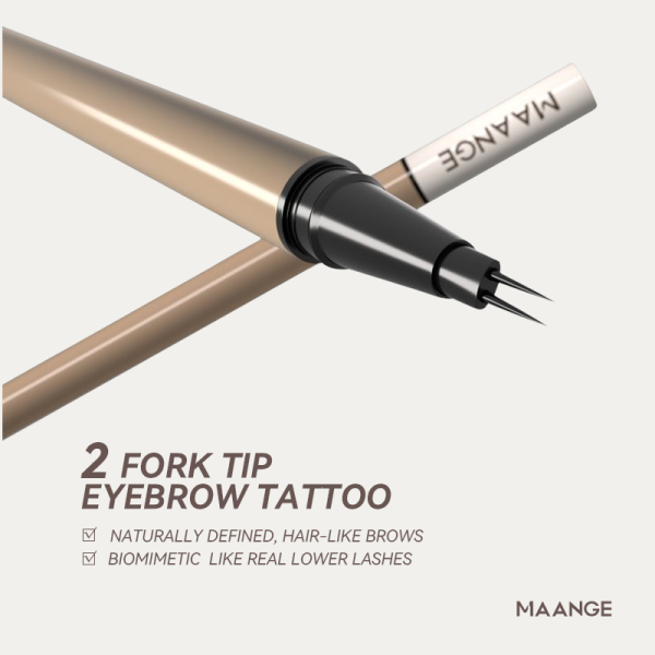 MAANGE Ultra-Slim Duo-Tip Liquid Brow Pen Long-Lasting Pigment Waterproof & Smudge-Resistant