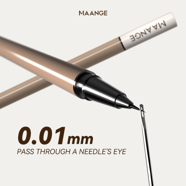 MAANGE Ultra-Fine Waterproof Eyeliner (Black) Even Application Long-Lasting & Natural Look