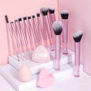 13-Piece High-End Professional Makeup Brush Set Soft Synthetic Fiber Bristles  Aluminum Handle  Bag professional makeup brushes - 图片 4