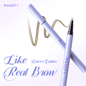 MAGEFY Waterproof Ultra-Fine 2-Prong Liquid Brow Pen 24H Long-Lasting Wear