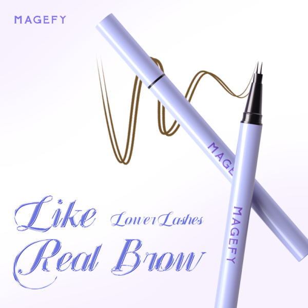 MAGEFY Waterproof Ultra-Fine 2-Prong Liquid Brow Pen 24H Long-Lasting Wear