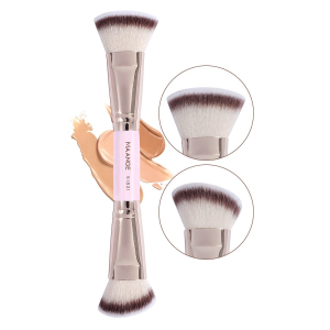 MAANGE Double Ended Makeup Brush Angled Makeup Brush Flat Foundation Makeup Brush Set
