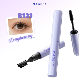 MAGEFY Waterproof 2-in-1 Mascara & Lash Comb Volumizing & Lengthening Quick-Dry Smudge-Proof & Lightweight - 图片 2