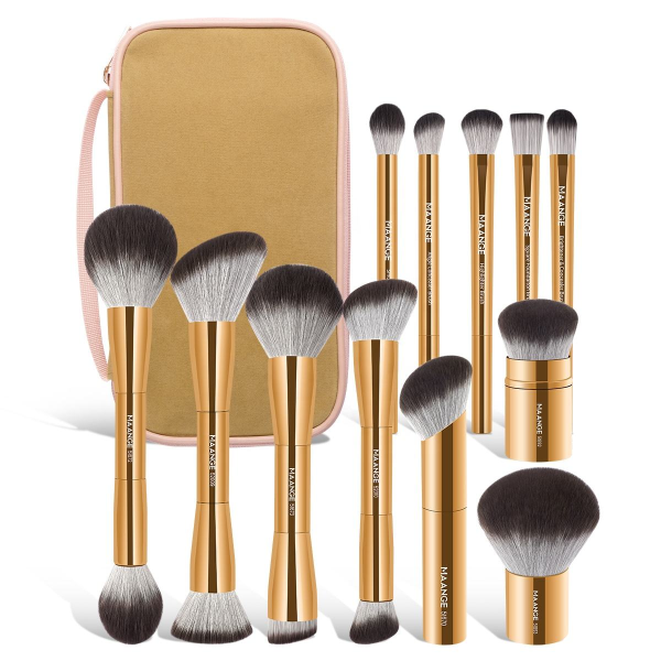 Double-ended Makeup Brushes Set Professional 12PCS Foundation Powder Blending Makeup Brushes Set