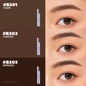 MAGEFY Waterproof Ultra-Fine 2-Prong Liquid Brow Pen 24H Long-Lasting Wear - 图片 3