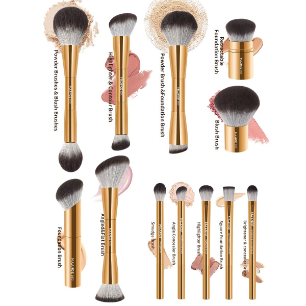 Double-ended Makeup Brushes Set Professional 12PCS Foundation Powder Blending Makeup Brushes Set