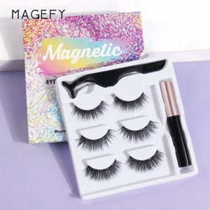 MAANGE Magnetic Lashes Natural False Eyelashes Kit with Magnetic Private Label Magnetic Eyelashes