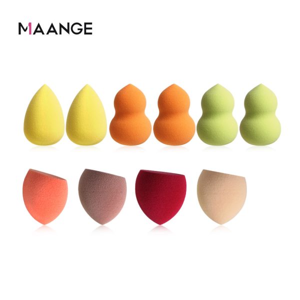 Maange 10 Pcs Mini Water Drop Makeup Sponge With Box Beauty Cosmetic Puff Makeup Sponge Box Set