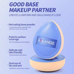 MAANGE Air Cushion Powder Puff Makeup Soft Foundation Powder Blue teardrop-shaped Portable Mini Powder PuffCosmetic Puff - 图片 4