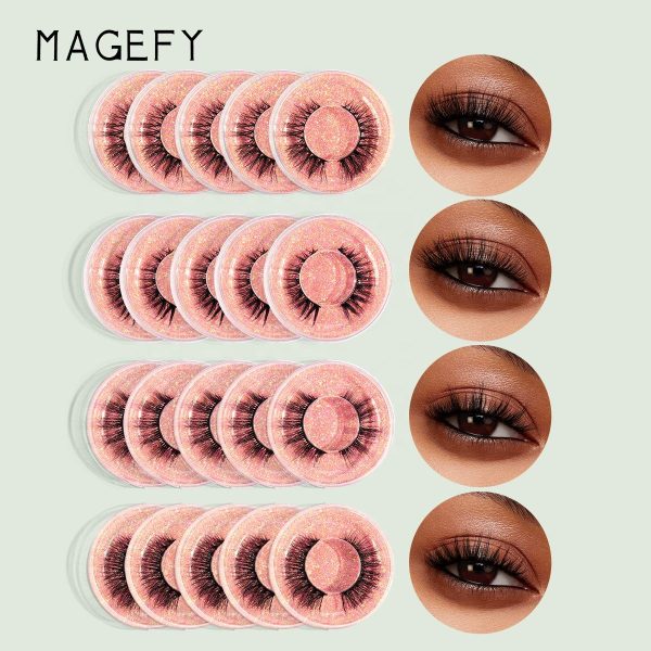 MAGEFY  Handmade Fake Eyelashes Vendor Fluffy Soft Full Strip Eyelashes Natural Cat Eye Lashes