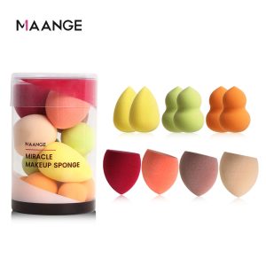 Maange 10 Pcs Mini Water Drop Makeup Sponge With Box Beauty Cosmetic Puff Makeup Sponge Box Set