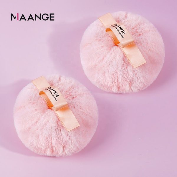 MAANGE New Arrival pink Highlight Makeup Powder Puff Professional Box with Custom logo High Quality Big Sponge Puff
