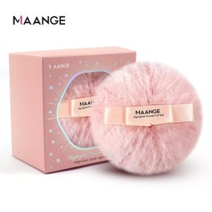 MAANGE New Arrival pink Highlight Makeup Powder Puff Professional Box with Custom logo High Quality Big Sponge Puff